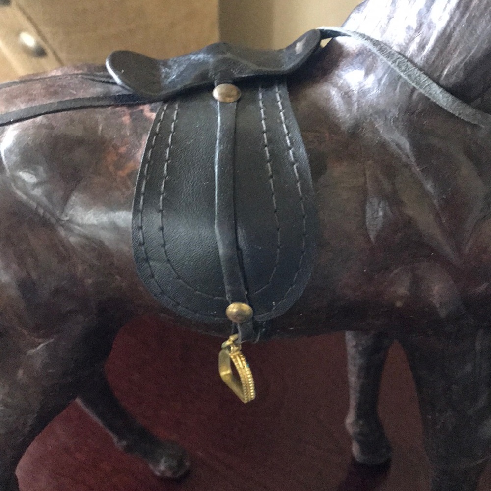 Leather Decorative Horse - Picture 3 of 7